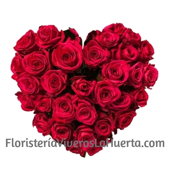 Corazón Funerario 36 Rosas